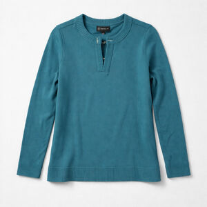 0244 NWT ***Rafaella*** Size Small
Long sleeve blue top.